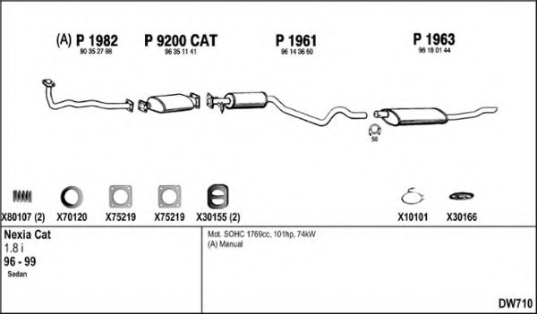 FENNO DW710 Exhaust System